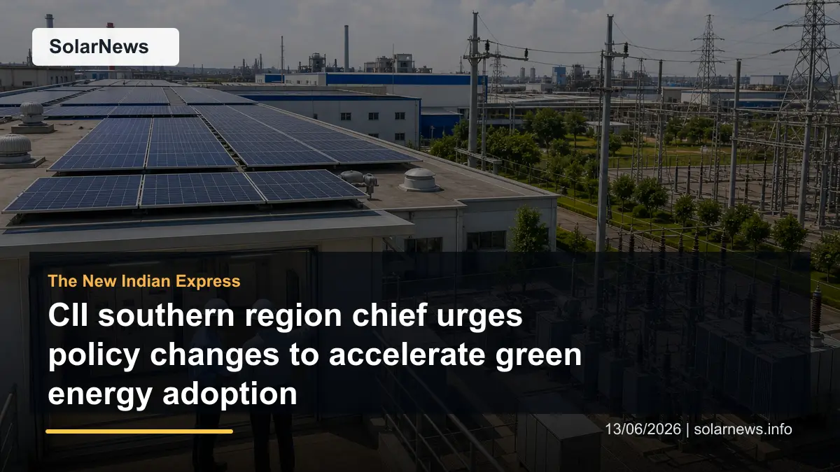 CII southern region chief urges policy changes to accelerate green energy adoption