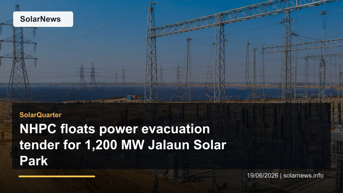 NHPC floats power evacuation tender for 1,200 MW Jalaun Solar Park