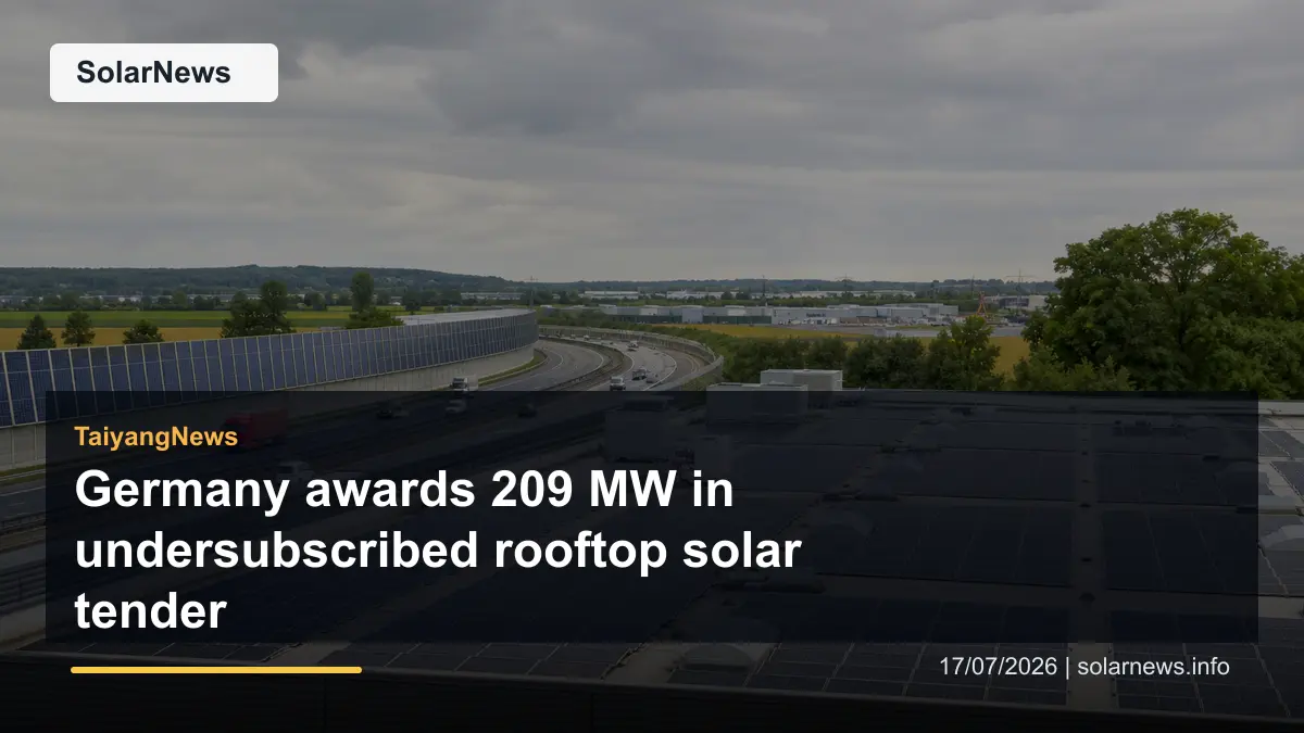 Germany awards 209 MW in undersubscribed rooftop solar tender
