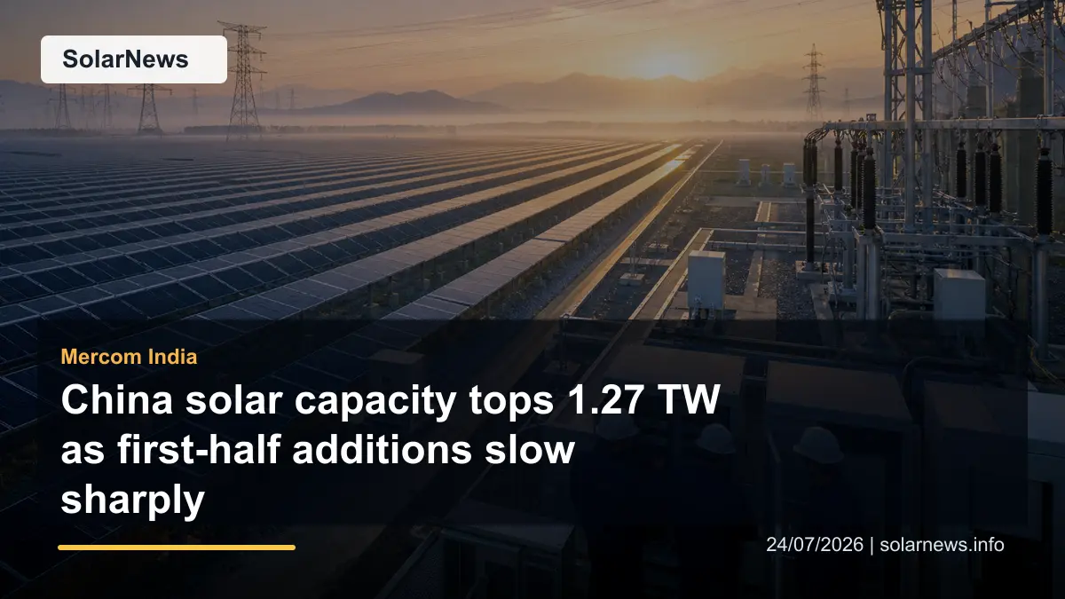 China solar capacity tops 1.27 TW as first-half additions slow sharply