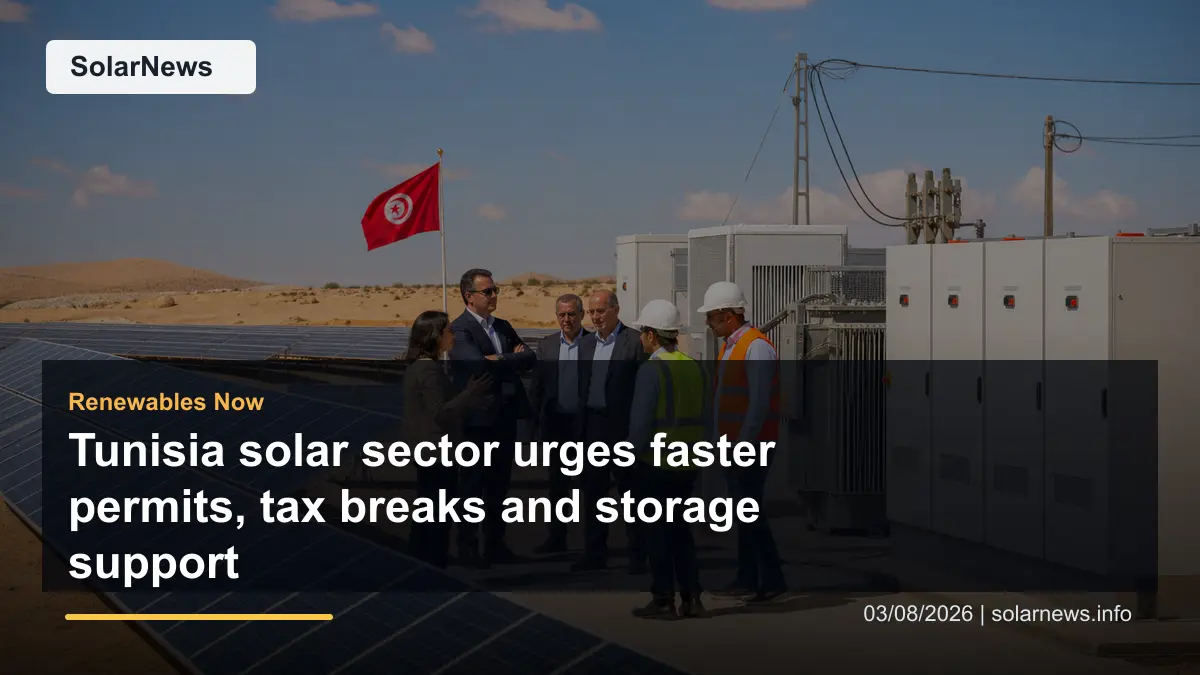 Tunisia solar sector urges faster permits, tax breaks and storage support