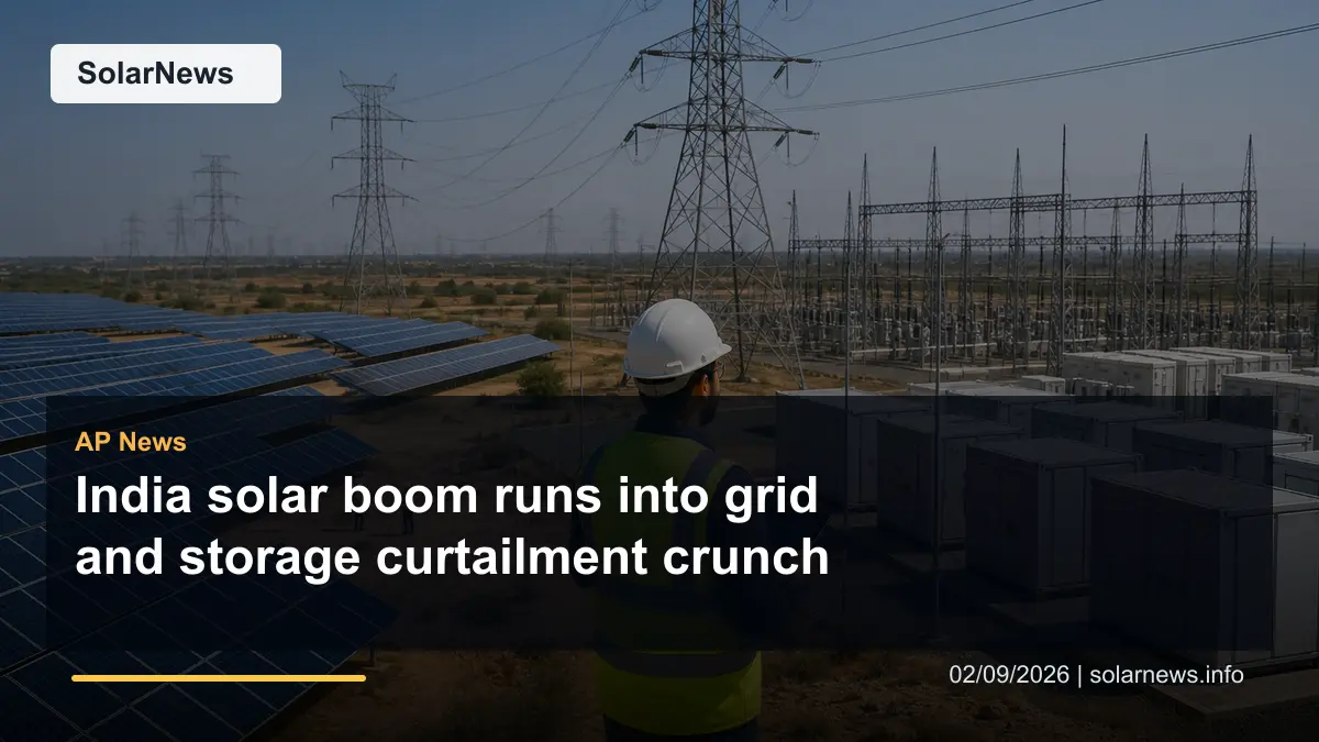 India solar boom runs into grid and storage curtailment crunch